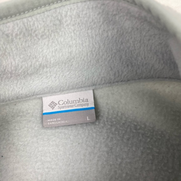 Columbia Womens Pullover Large Benton Springs Quarter Snap Fleece Blue Soft - Picture 4 of 5